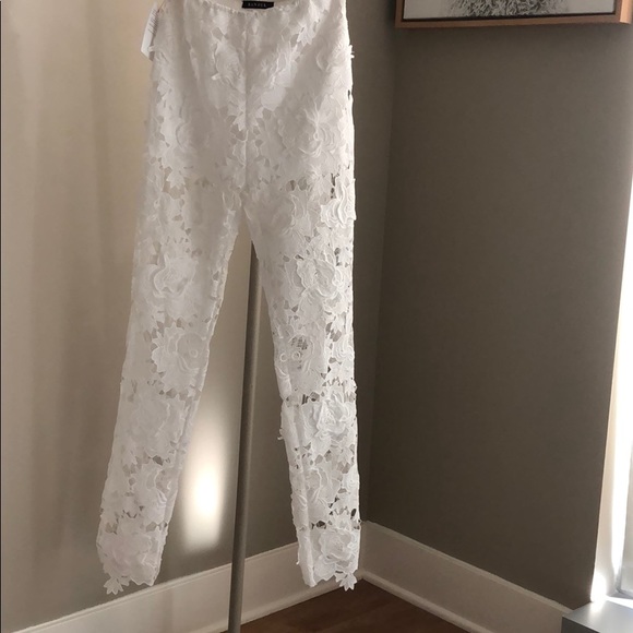 Banjul two piece white floral suit. - Picture 2 of 4
